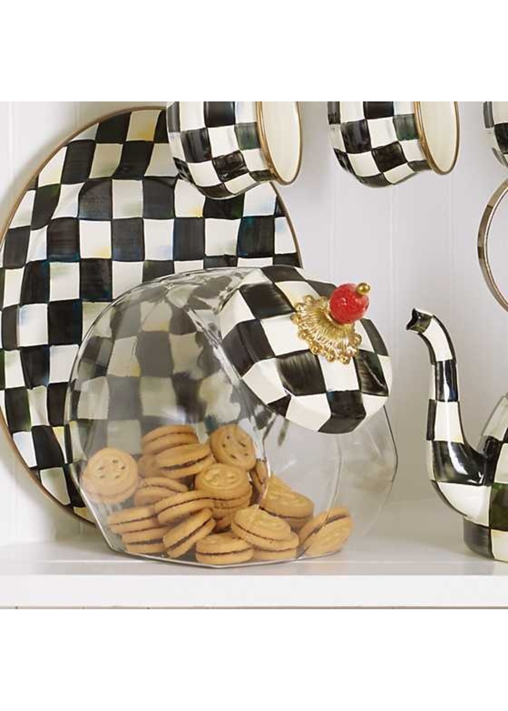 Mackenzie-Childs Cookie Jar with Courtly Check Lid