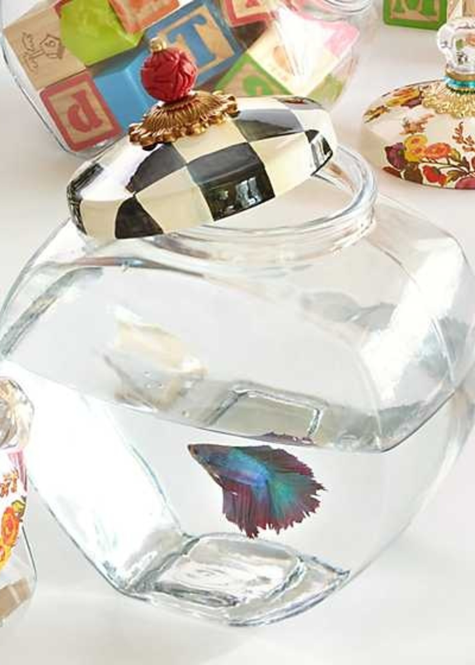 Mackenzie-Childs Cookie Jar with Courtly Check Lid