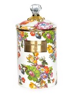 Mackenzie-Childs White Flower Market Large Canister