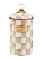 Mackenzie-Childs Mocha Check Large Canister