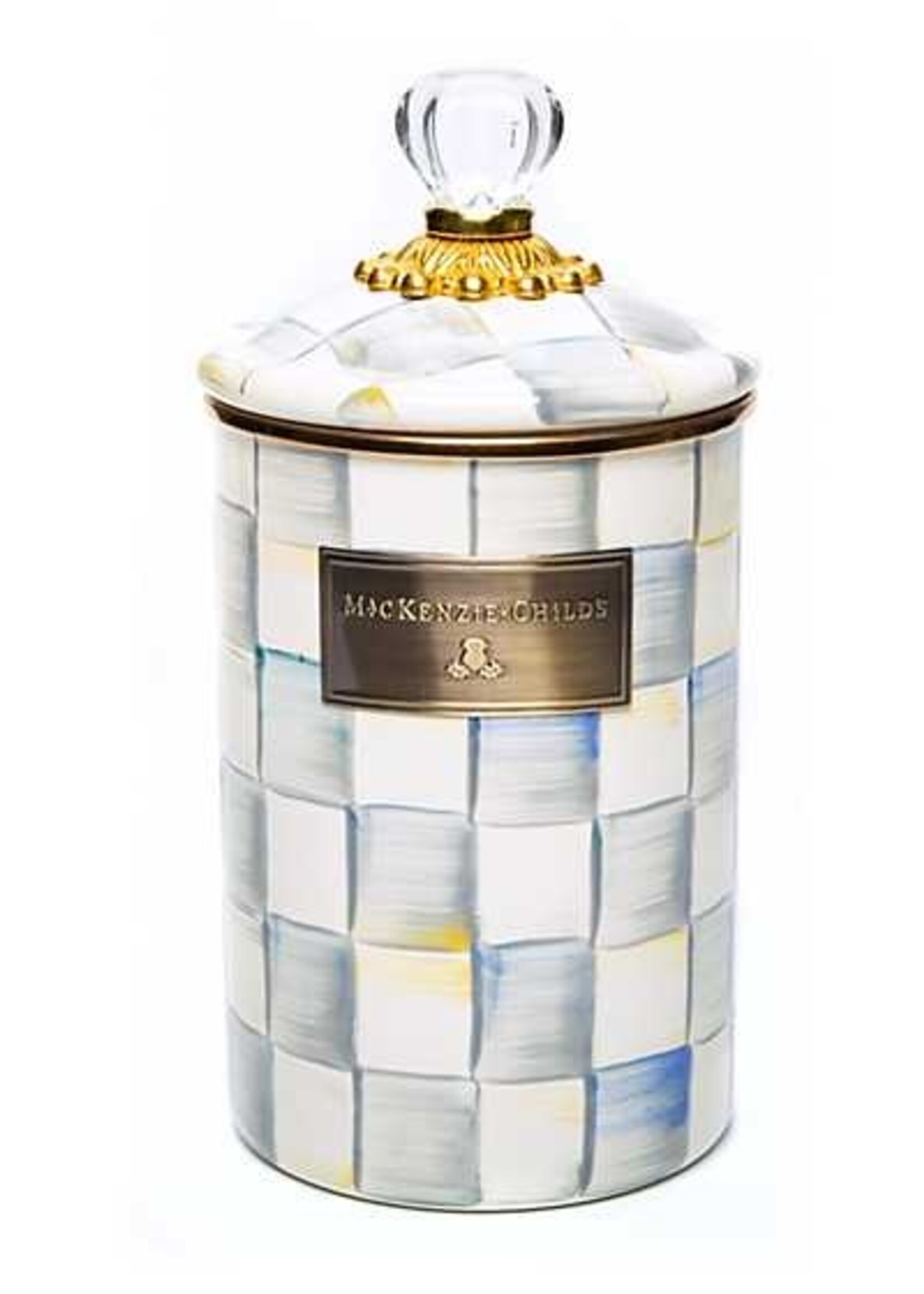 Mackenzie-Childs Sterling Check Large Canister