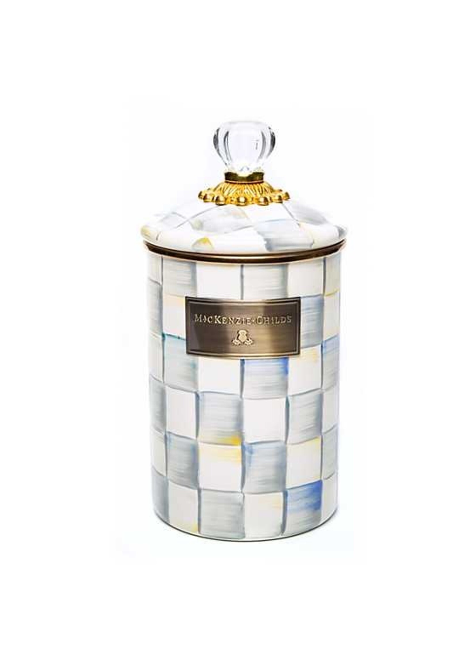 Mackenzie-Childs Sterling Check Large Canister