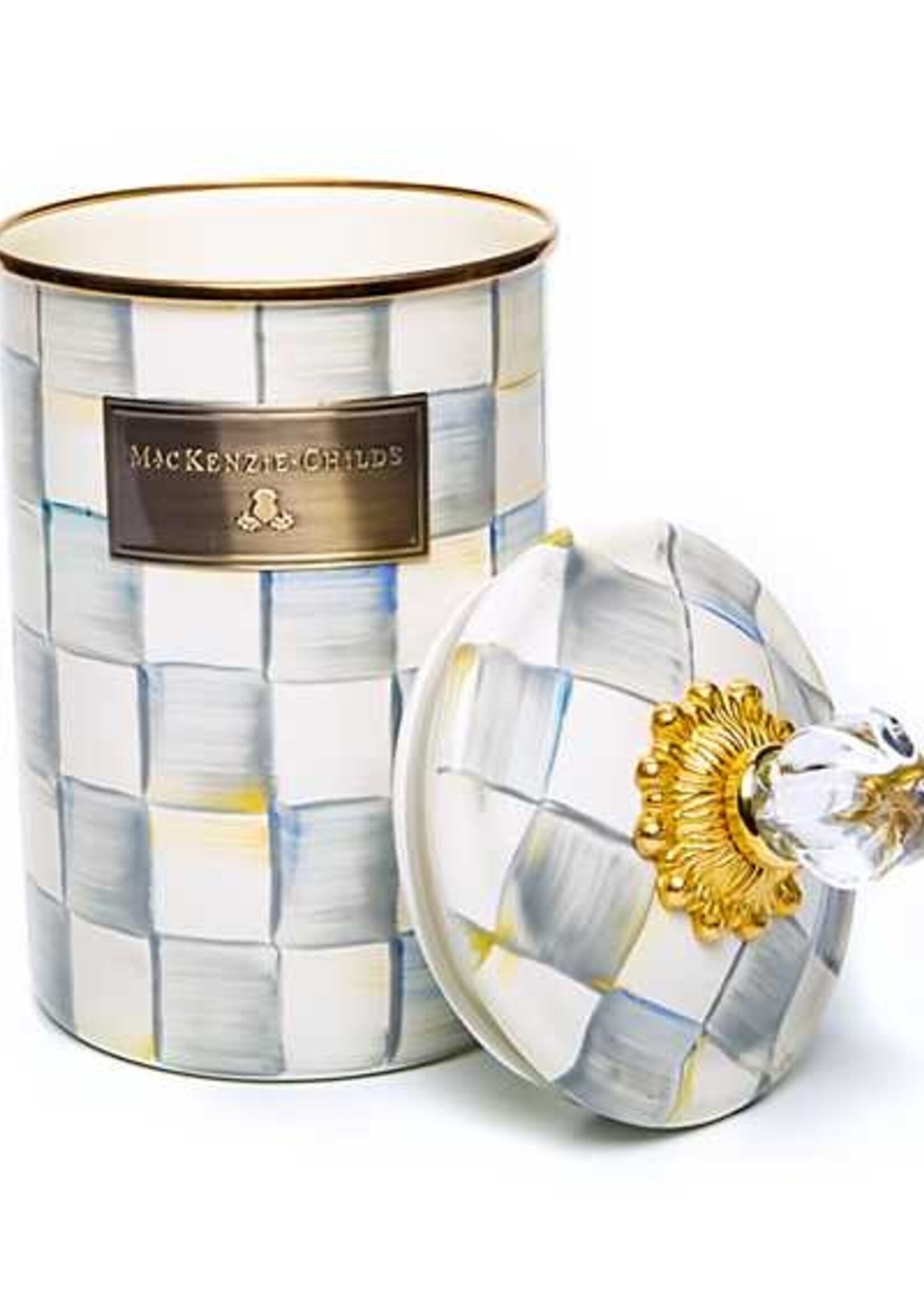Mackenzie-Childs Sterling Check Large Canister