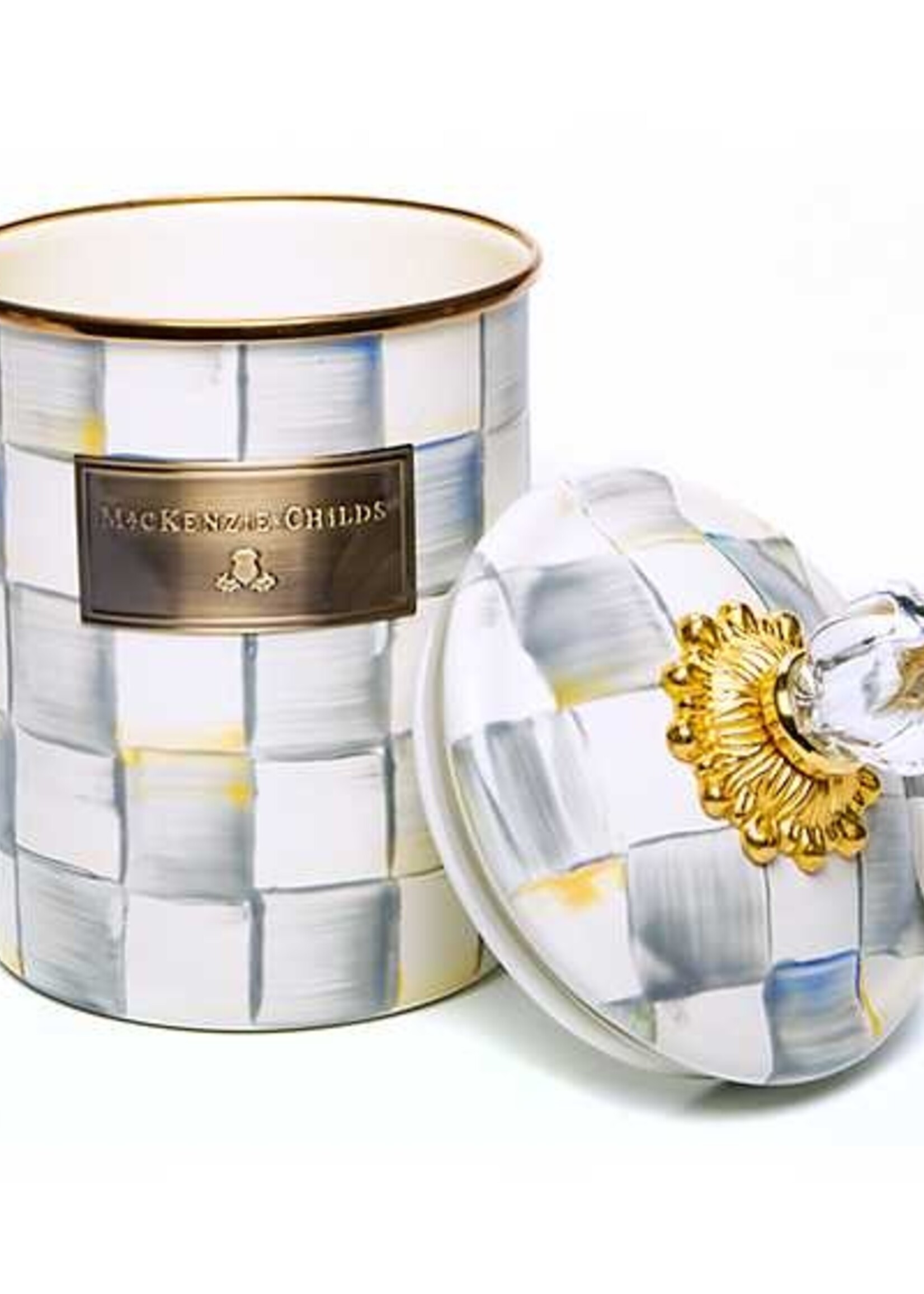 Mackenzie-Childs Sterling Check Medium Canister