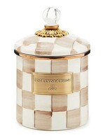 Mackenzie-Childs Mocha Check Small Canister