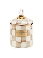 Mackenzie-Childs Mocha Check Small Canister