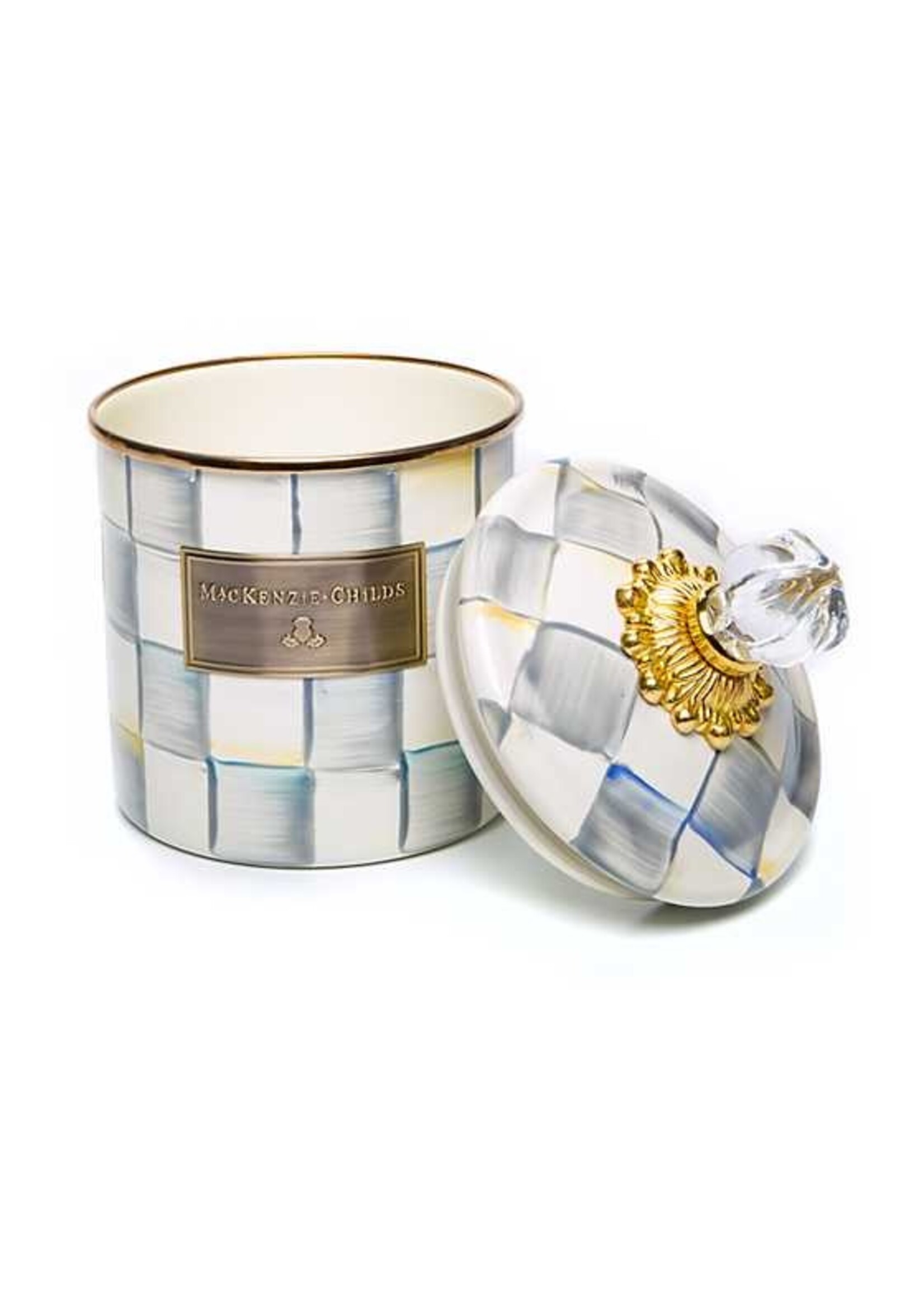 Mackenzie-Childs Sterling Check Small Canister