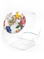 Mackenzie-Childs Cookie Jar with White Flower Market Lid