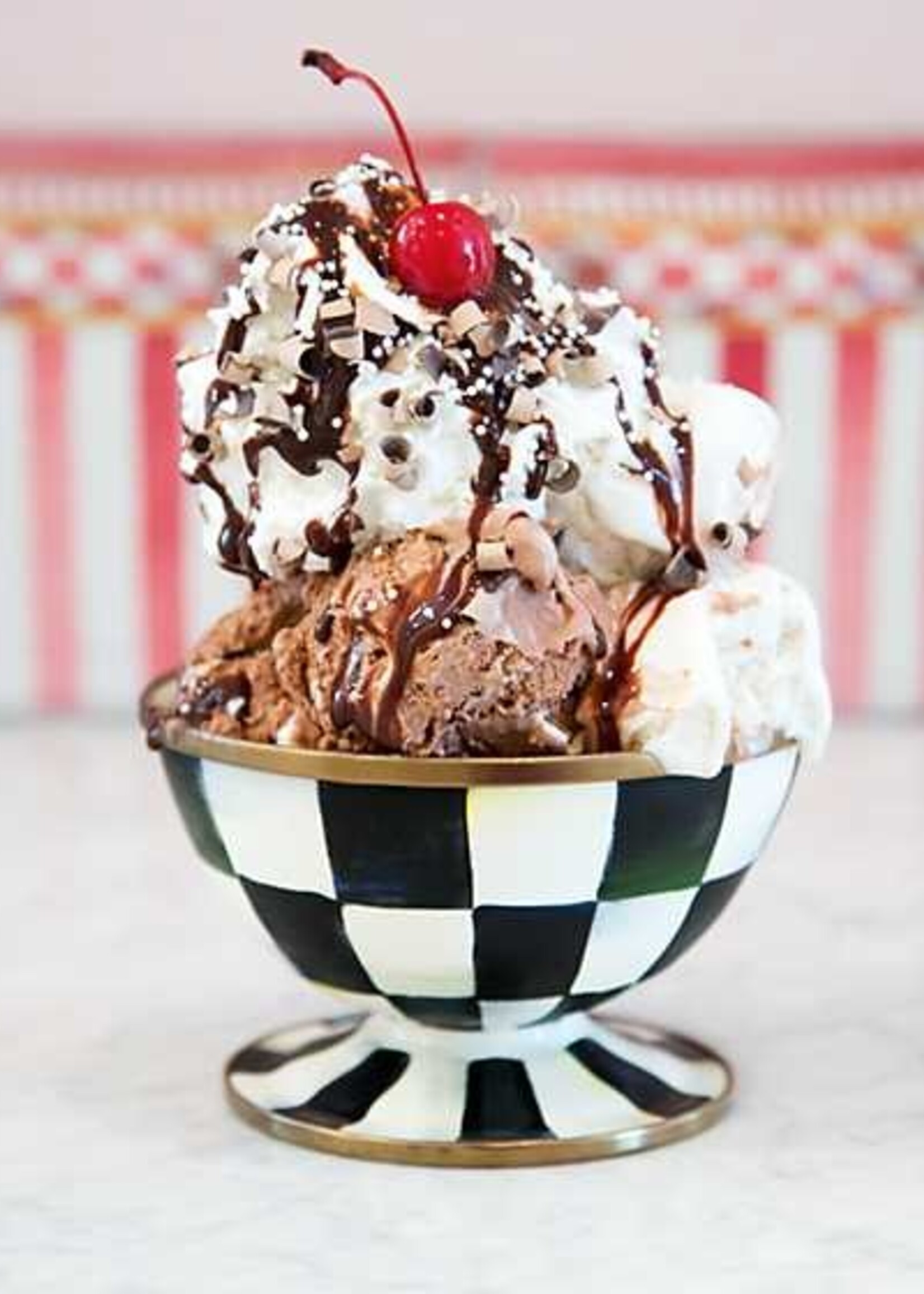 Mackenzie-Childs Courtly Check Ice Cream Dish