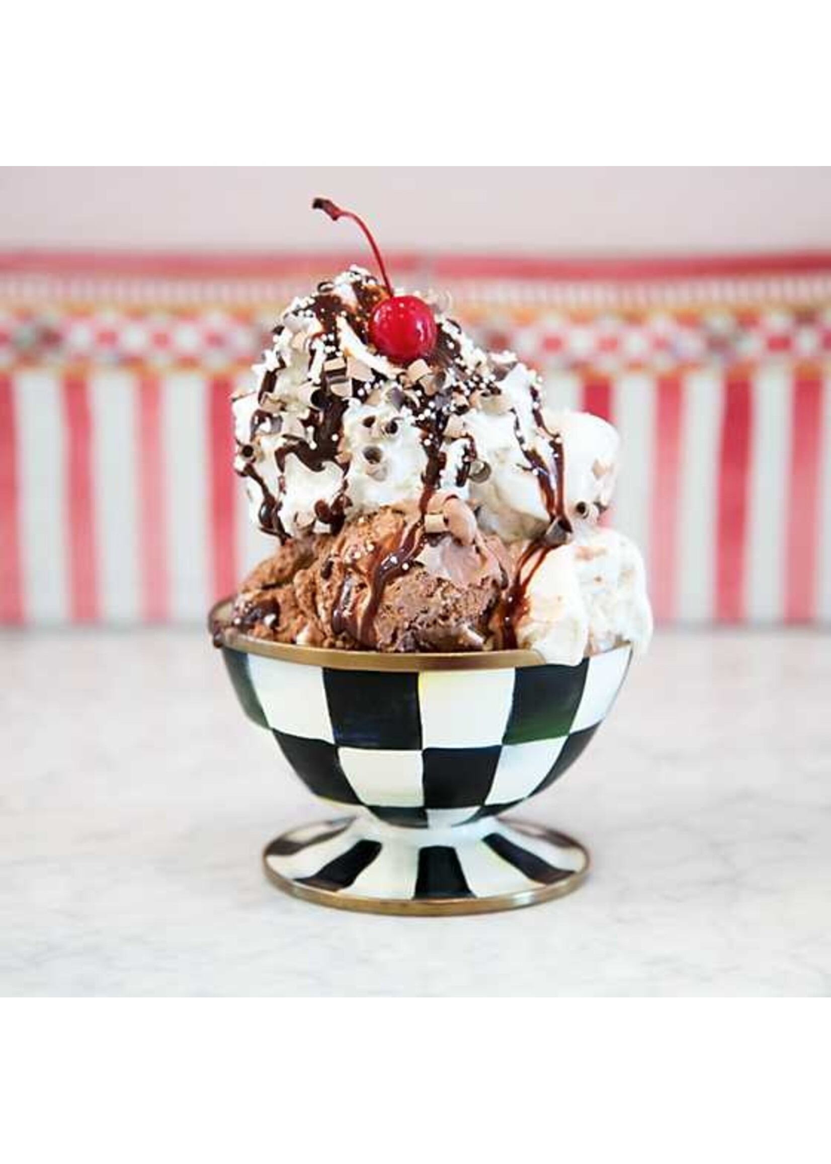 Mackenzie-Childs Courtly Check Ice Cream Dish
