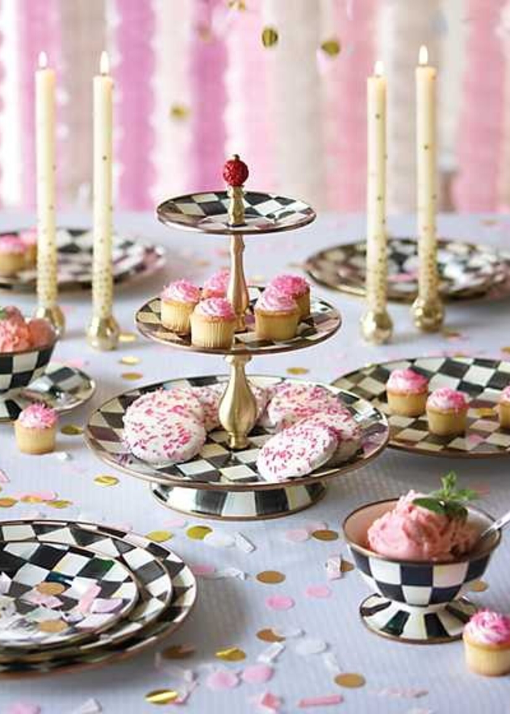 Mackenzie-Childs Courtly Check Ice Cream Dish