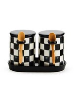Mackenzie-Childs Courtly Check Farmhouse Canisters, Set of 2