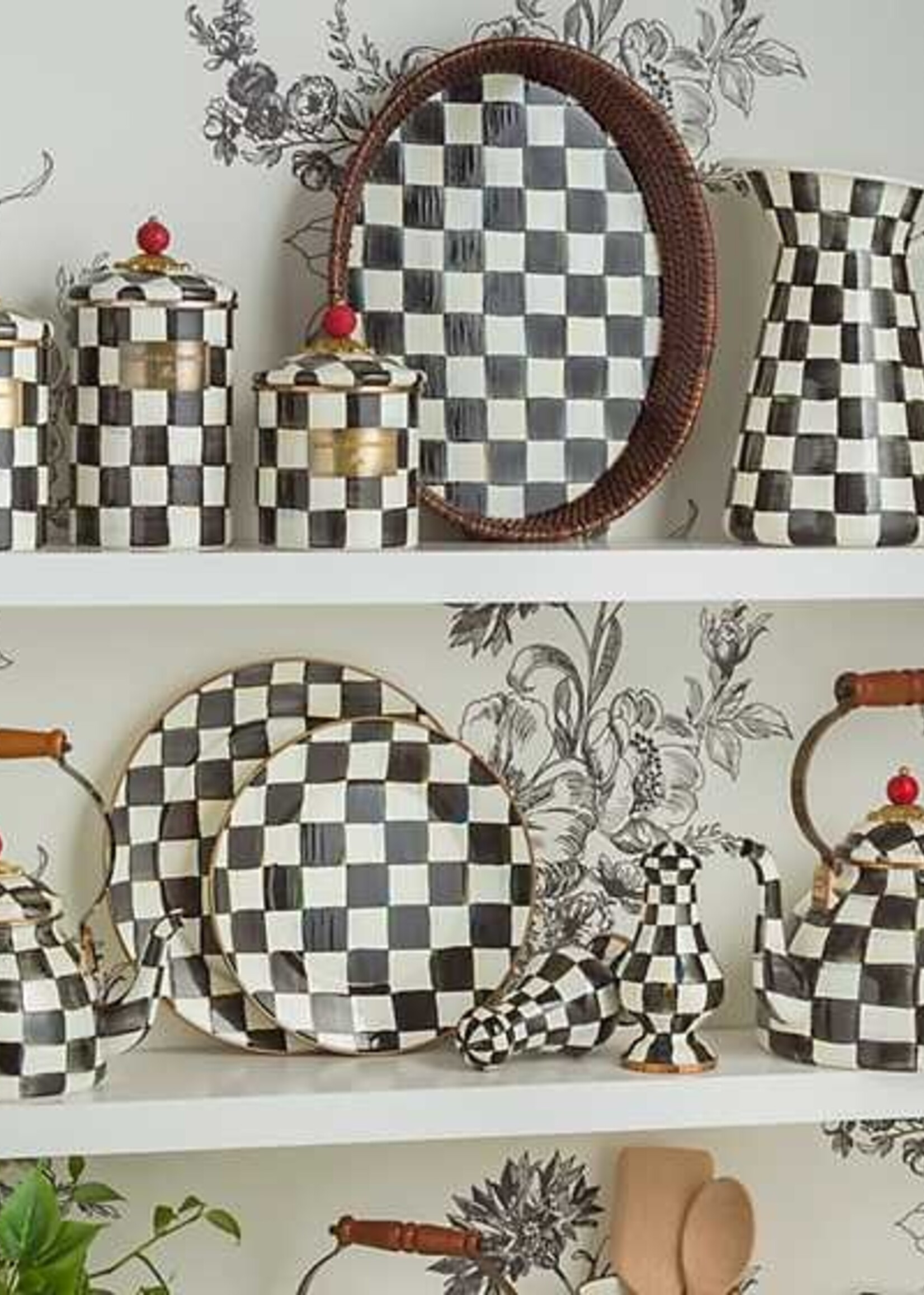 Mackenzie-Childs Courtly Check Large Practical Pitcher