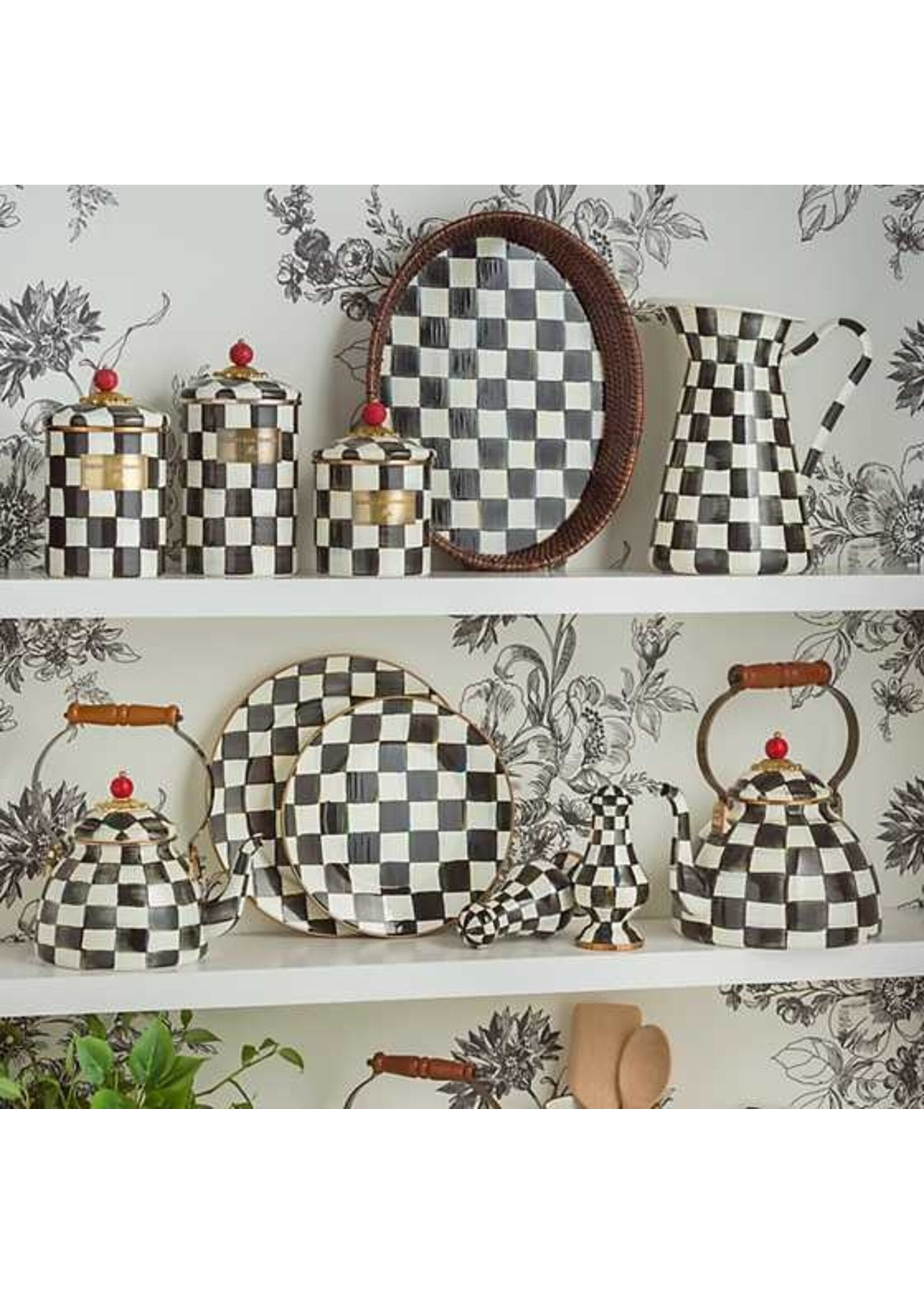 Mackenzie-Childs Courtly Check Large Practical Pitcher