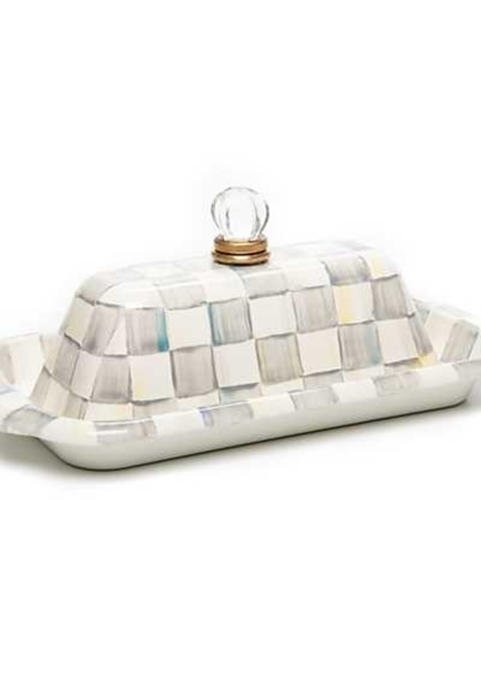 Mackenzie-Childs Sterling Check Butter Box