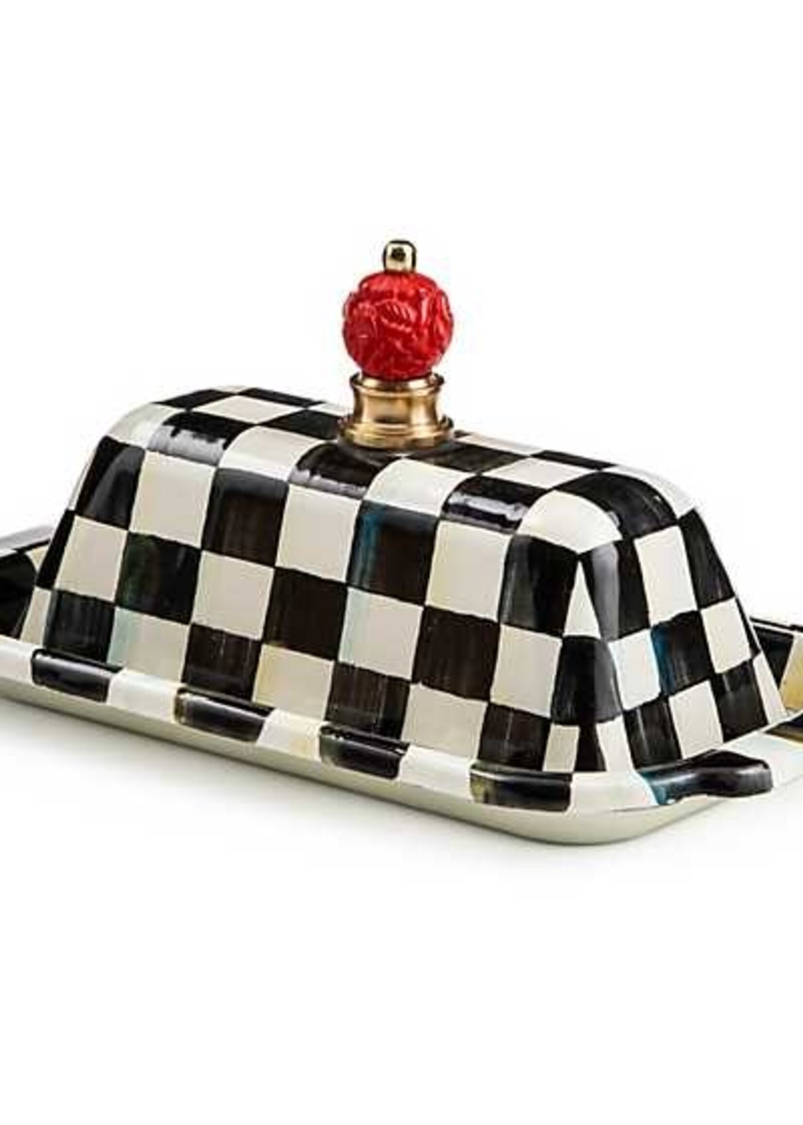 Mackenzie-Childs Courtly Check Butter Box