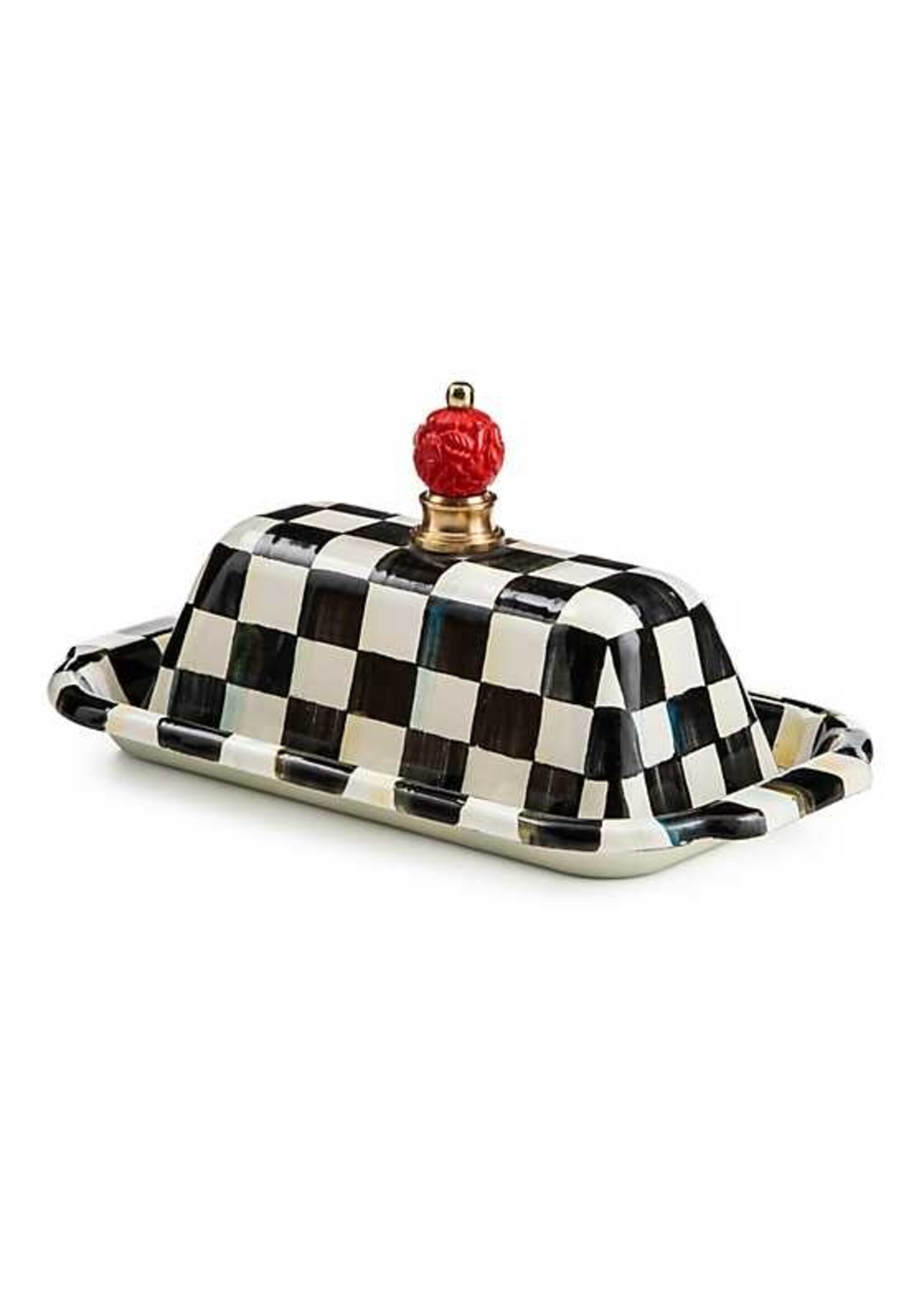 Mackenzie-Childs Courtly Check Butter Box