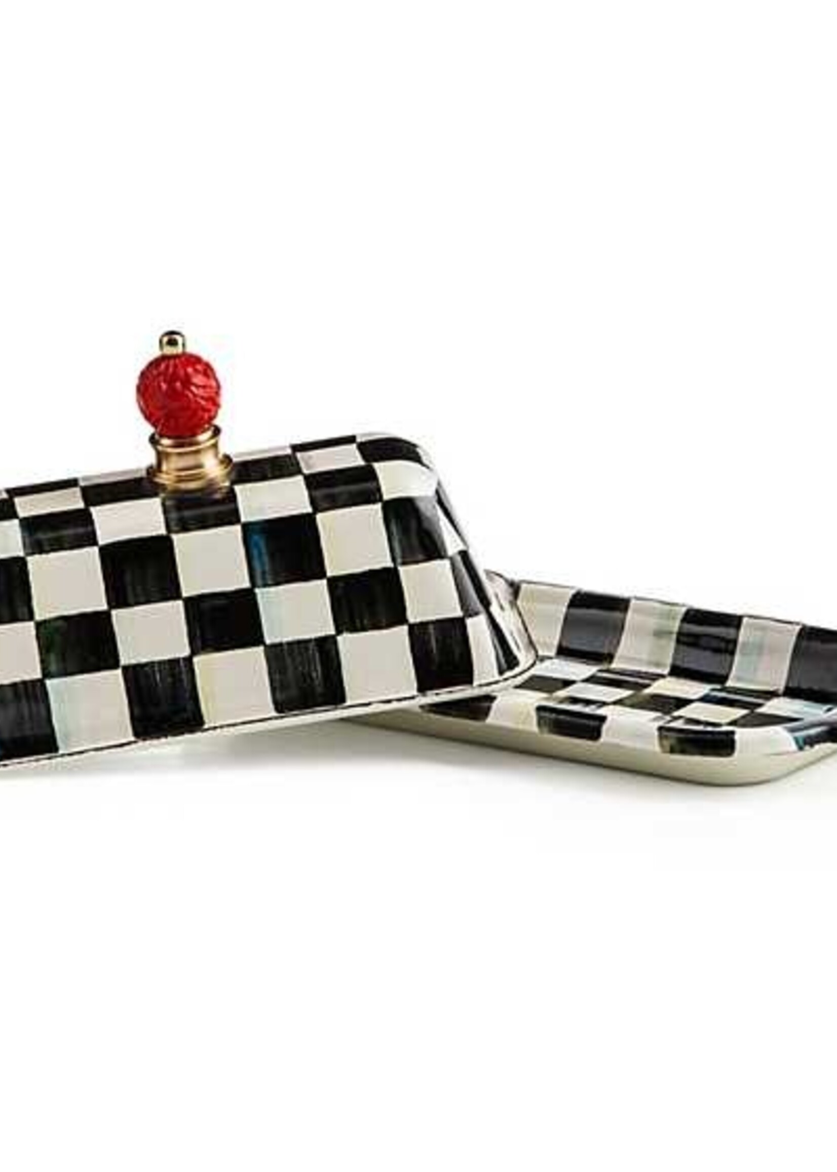 Mackenzie-Childs Courtly Check Butter Box