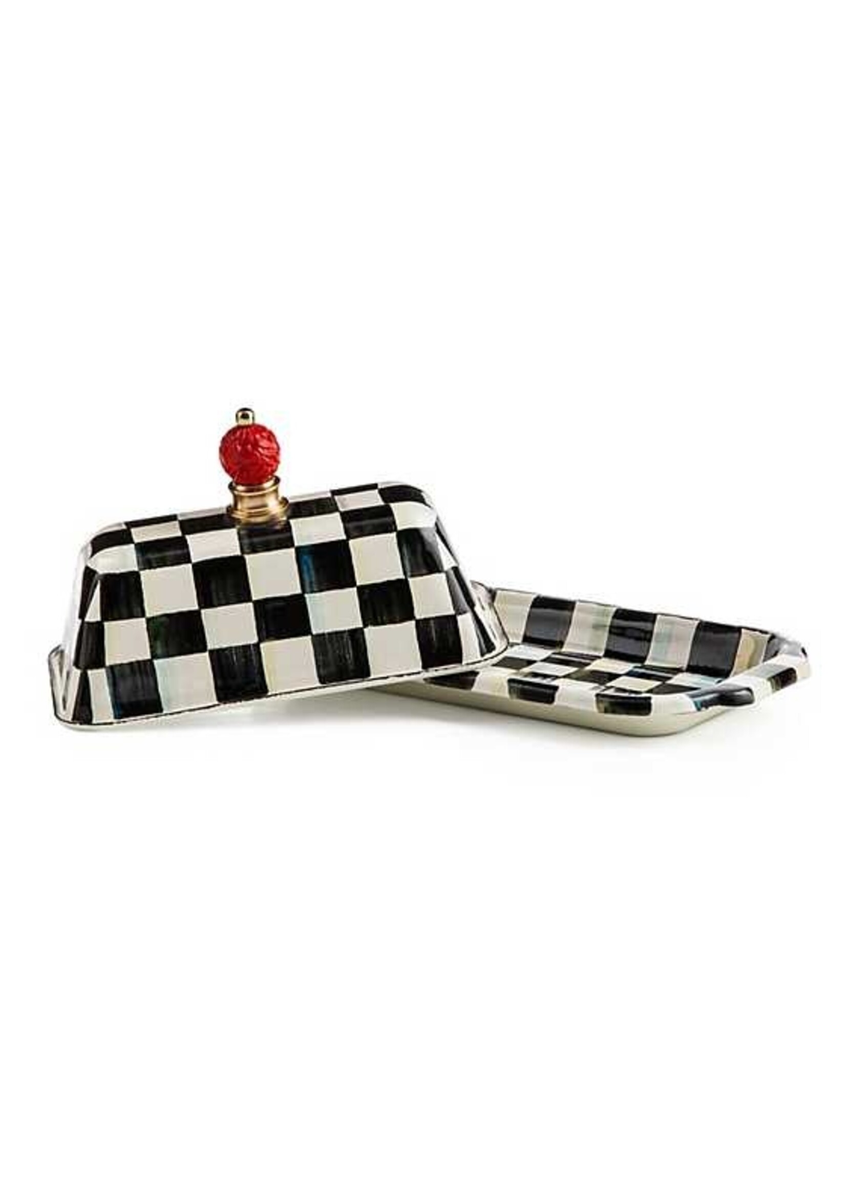 Mackenzie-Childs Courtly Check Butter Box