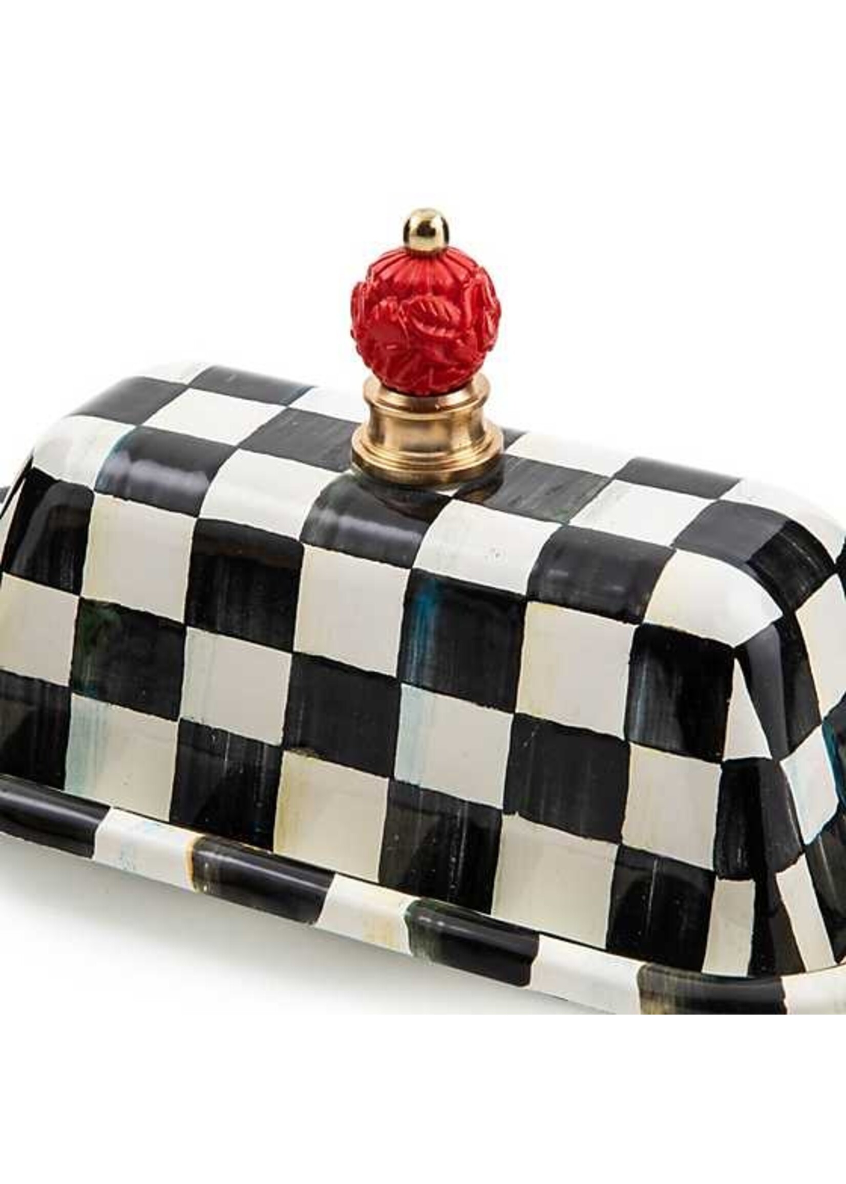 Mackenzie-Childs Courtly Check Butter Box