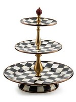 Mackenzie-Childs Courtly Check Three Tier Sweet Stand