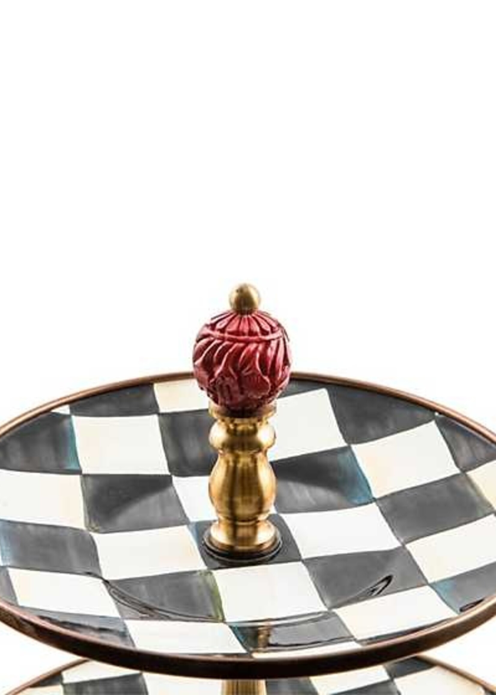 Mackenzie-Childs Courtly Check Three Tier Sweet Stand