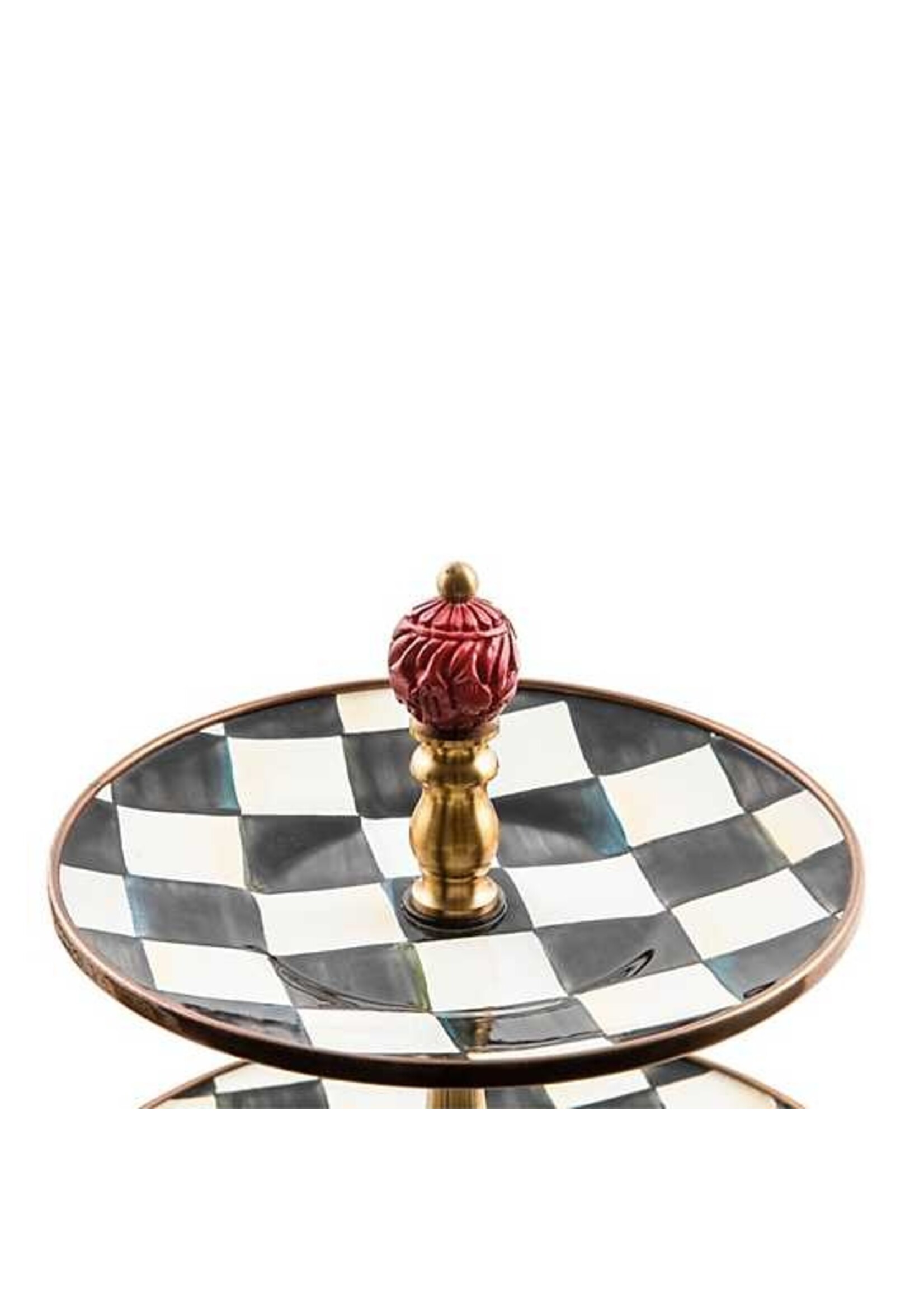 Mackenzie-Childs Courtly Check Three Tier Sweet Stand