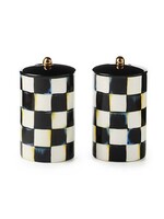 Mackenzie-Childs Courtly Check Farmhouse Salt & Pepper Shakers