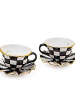 Mackenzie-Childs Courtly Teacup Salt & Pepper Set