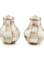 Mackenzie-Childs Mocha Check Salt & Pepper Shakers