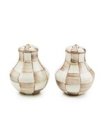 Mackenzie-Childs Mocha Check Salt & Pepper Shakers