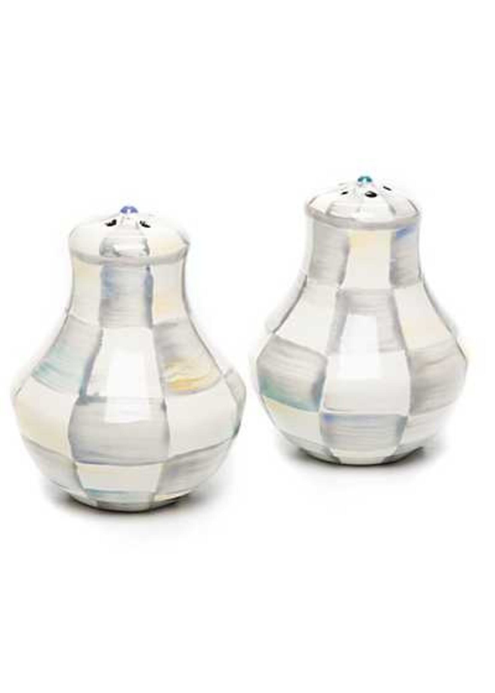 Mackenzie-Childs Sterling Check Salt & Pepper Shakers