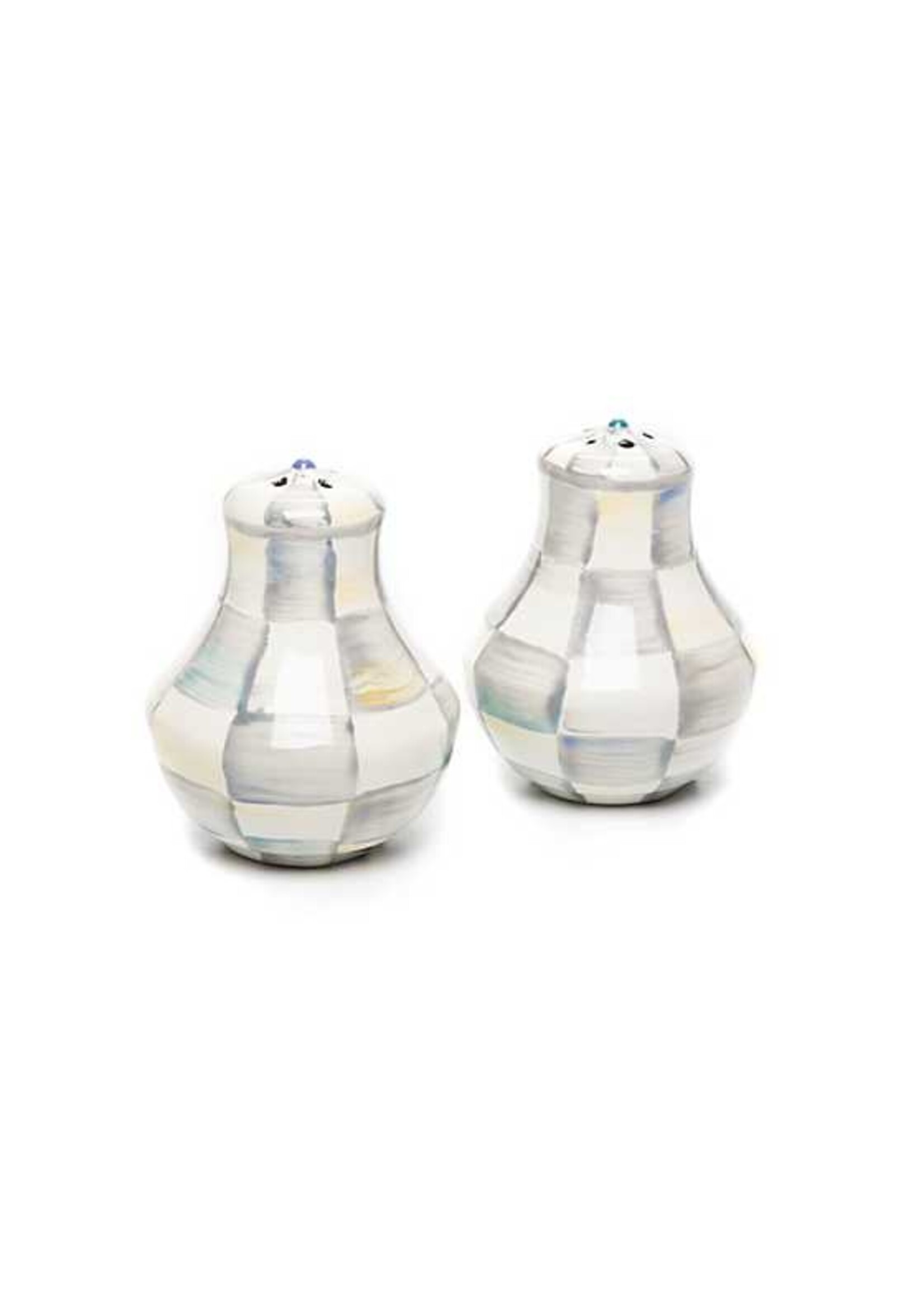 Mackenzie-Childs Sterling Check Salt & Pepper Shakers