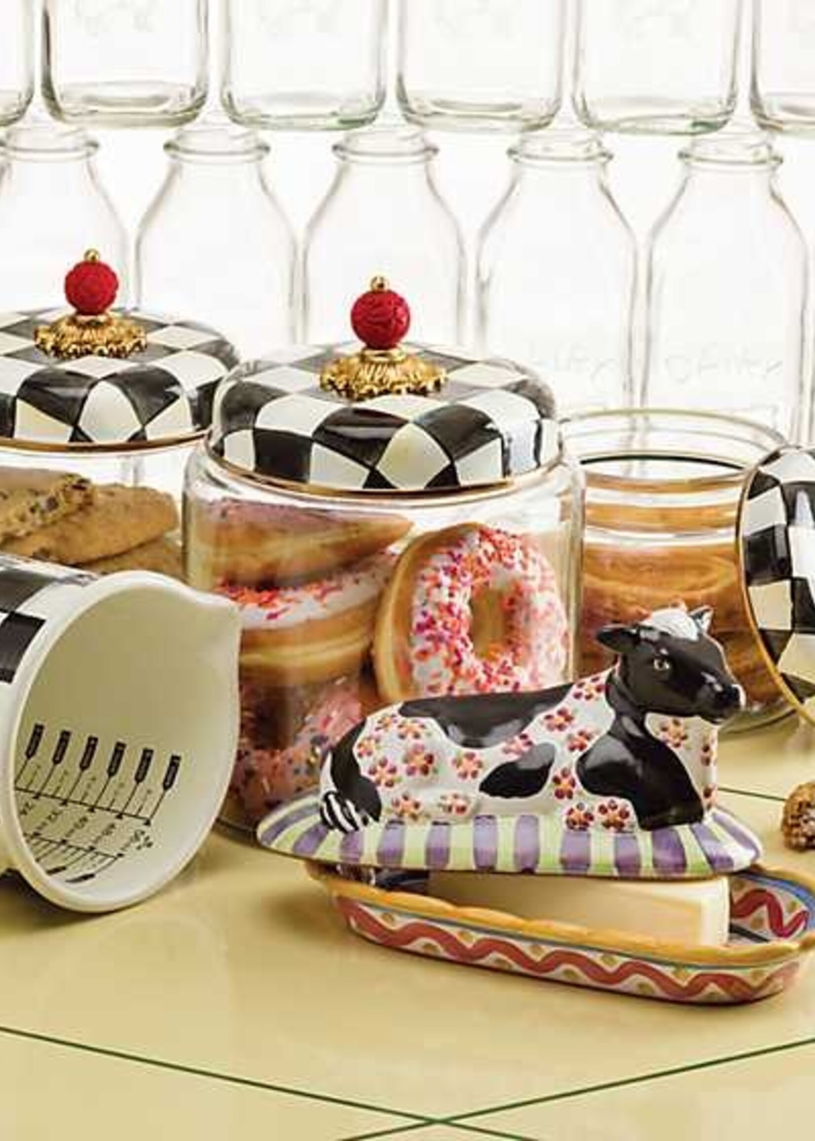 Mackenzie-Childs Courtly Check Small Kitchen Canister