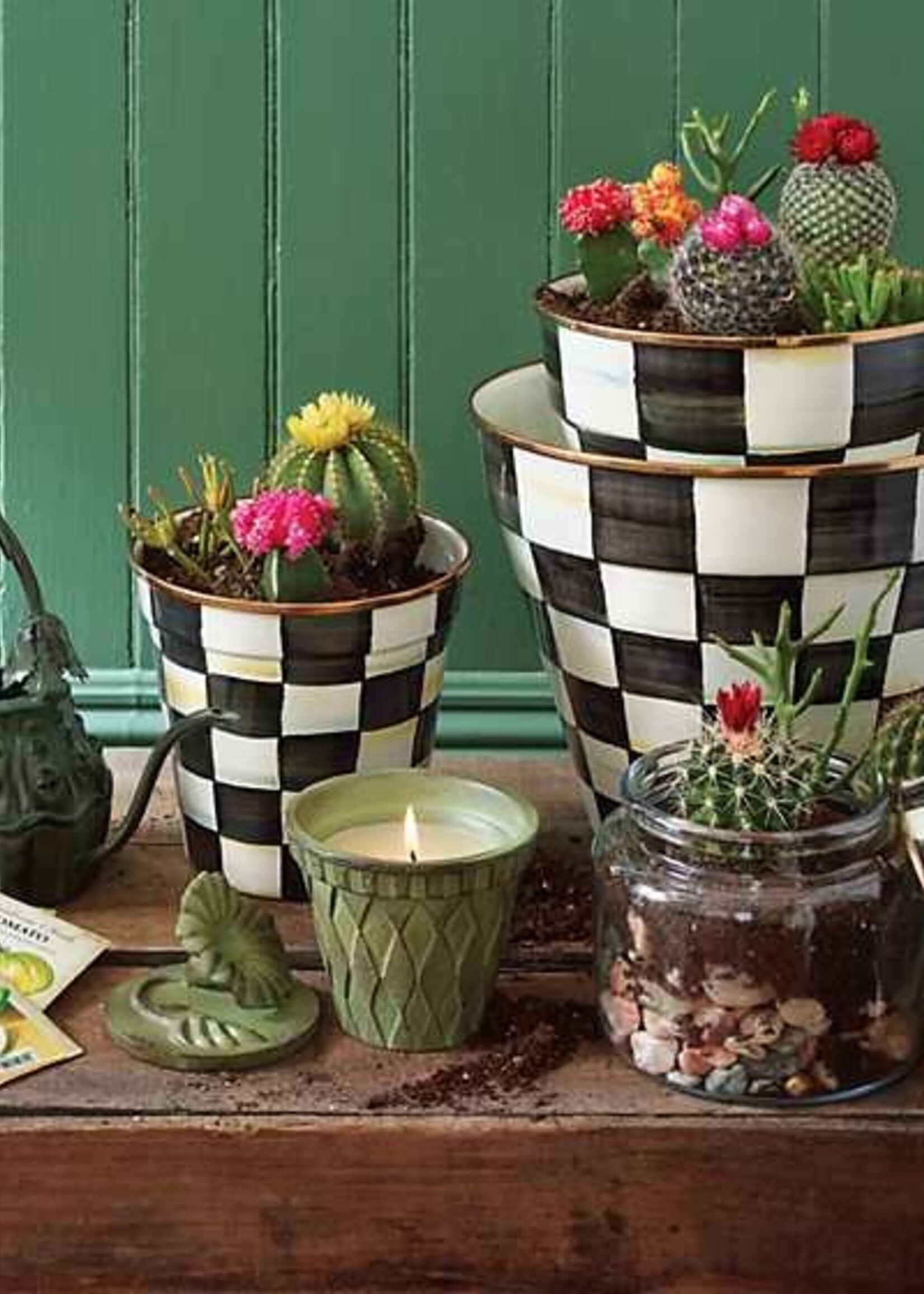 Mackenzie-Childs Courtly Check Small Kitchen Canister