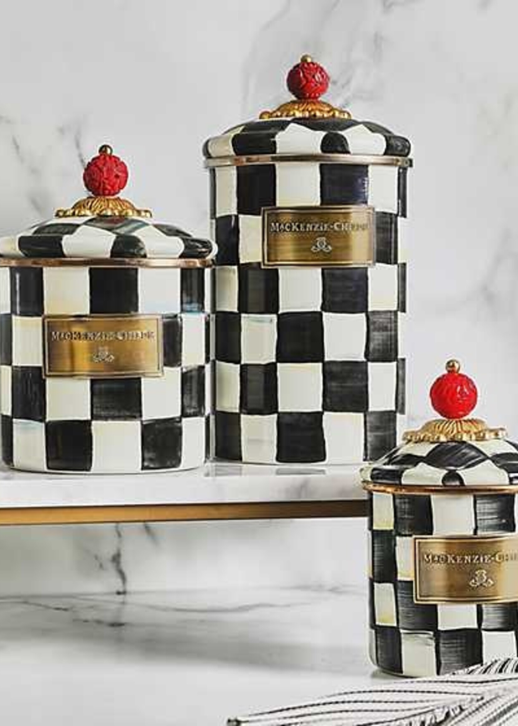 Mackenzie-Childs Courtly Check Large Canister