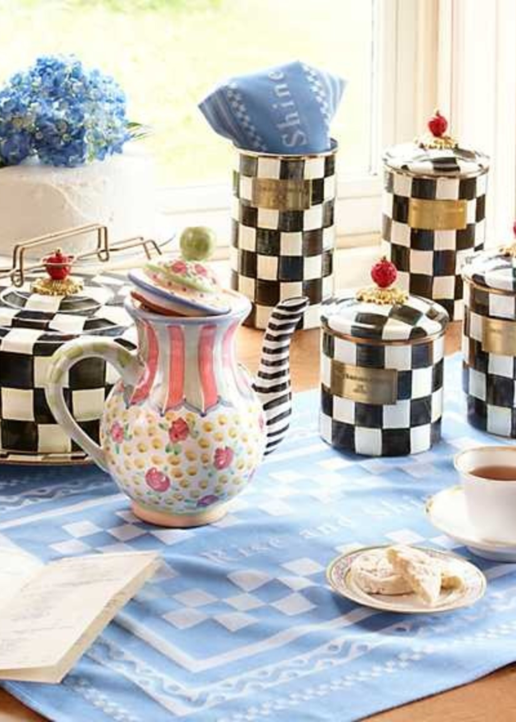 Mackenzie-Childs Courtly Check Large Canister