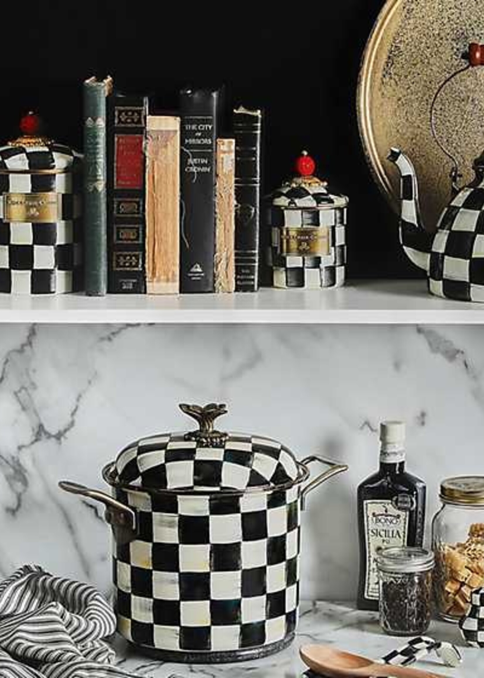 Mackenzie-Childs Courtly Check Small Canister