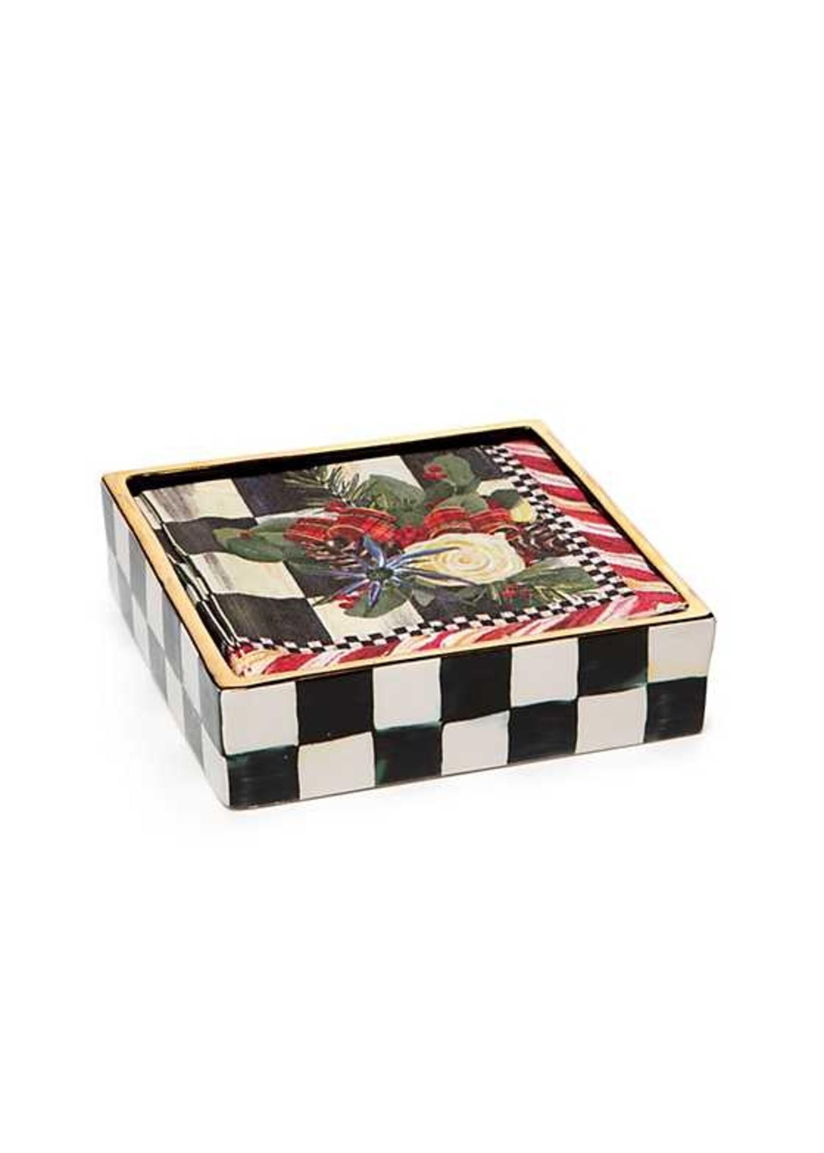 Mackenzie-Childs Courtly Check Cocktail Napkin Holder