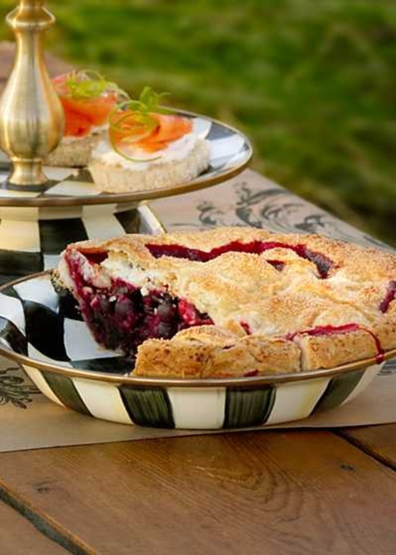 Mackenzie-Childs Courtly Check Pie Plate