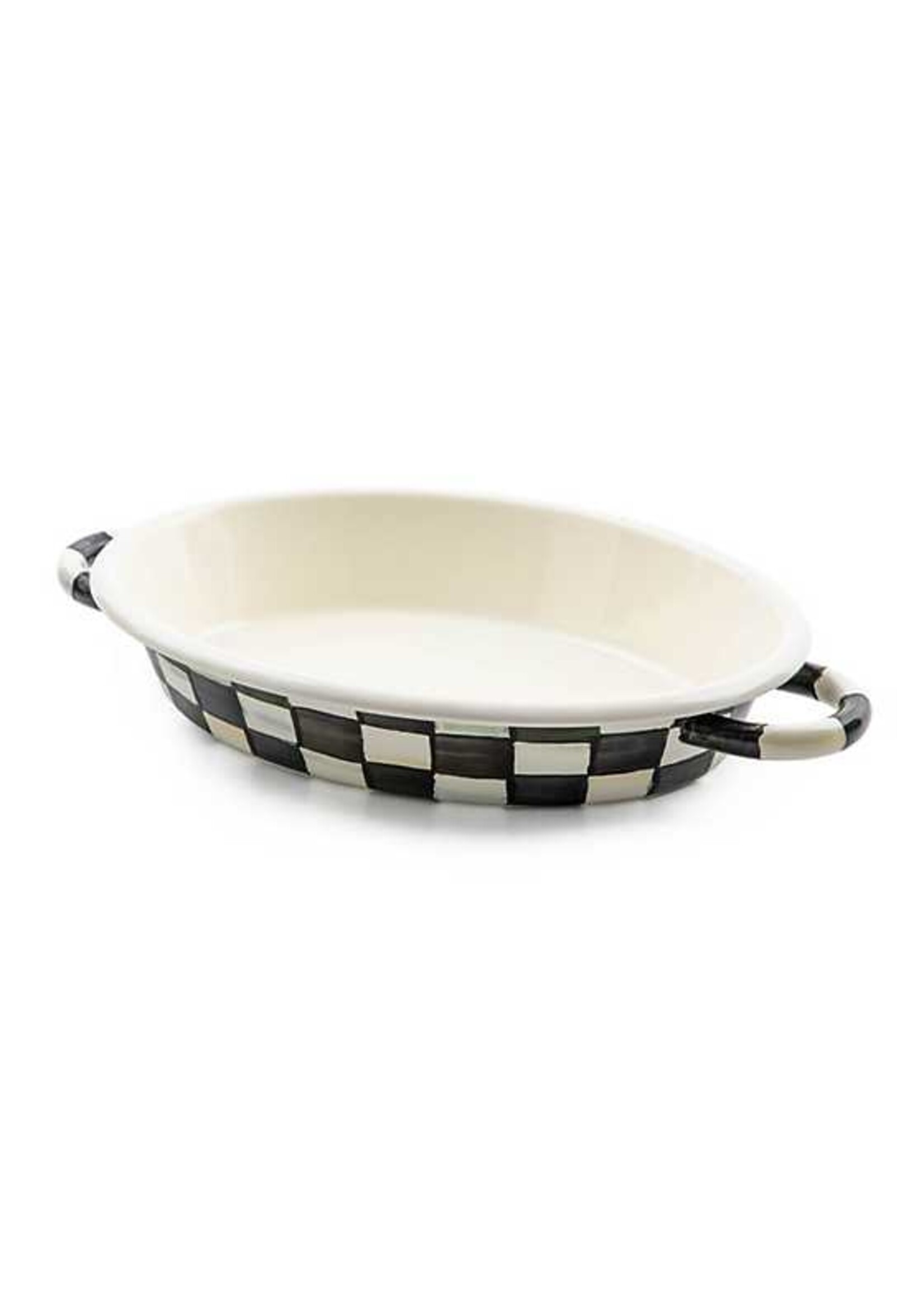 Mackenzie-Childs Courtly Check Medium Oval Gratin Dish