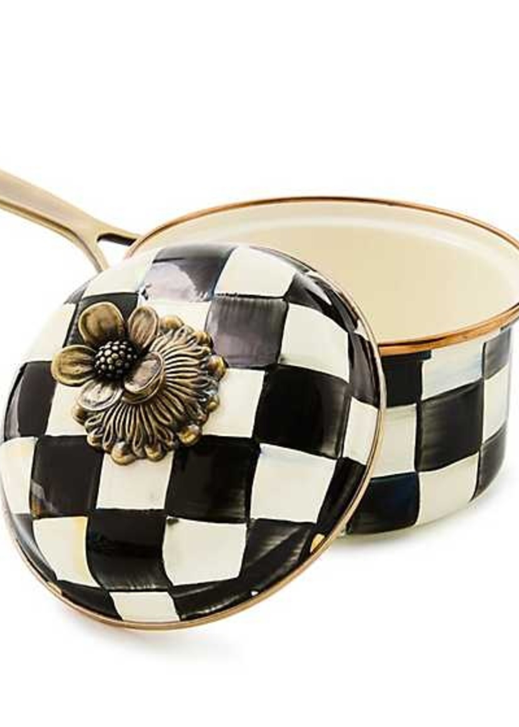 Mackenzie-Childs Courtly Check 1 Quart Saucepan