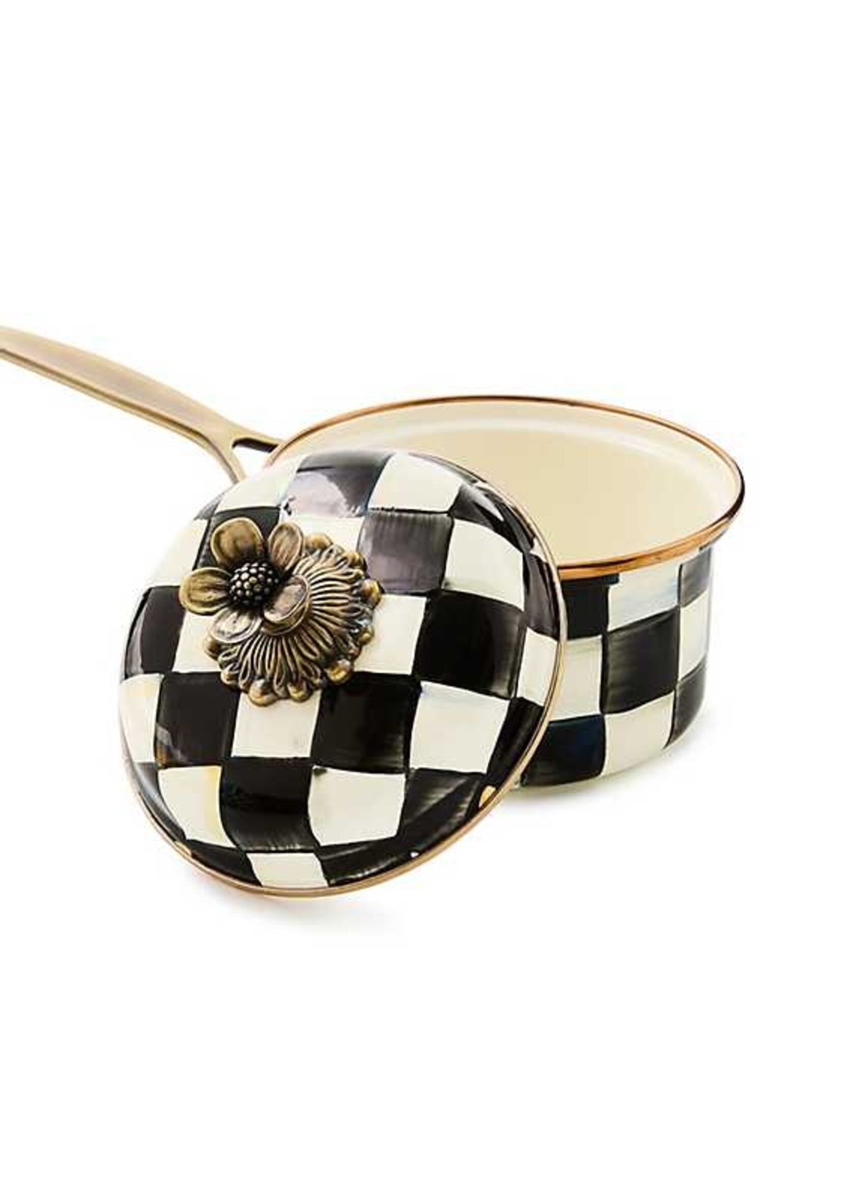 Mackenzie-Childs Courtly Check 1 Quart Saucepan