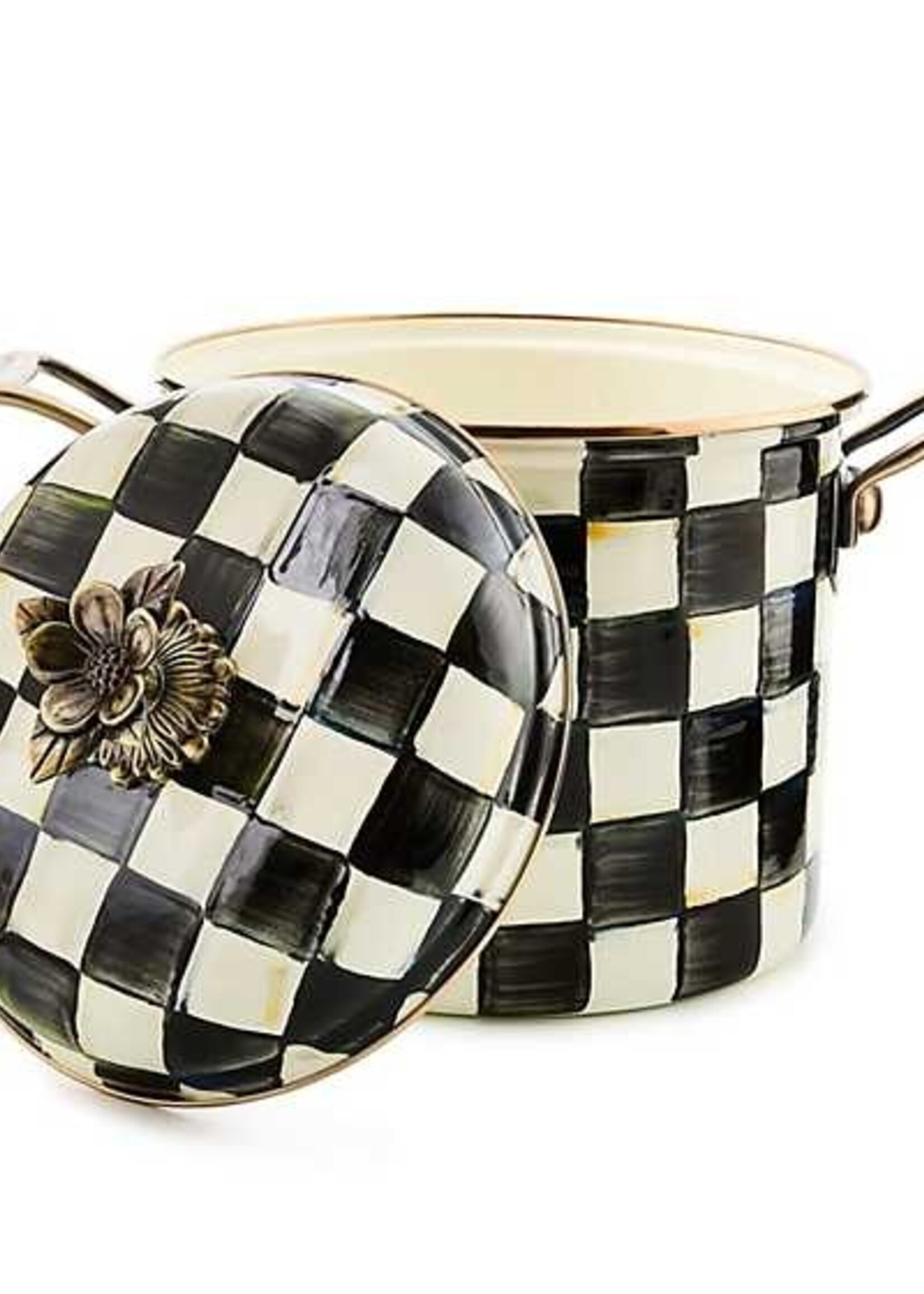 Mackenzie-Childs Courtly Check 7 Quart Stockpot