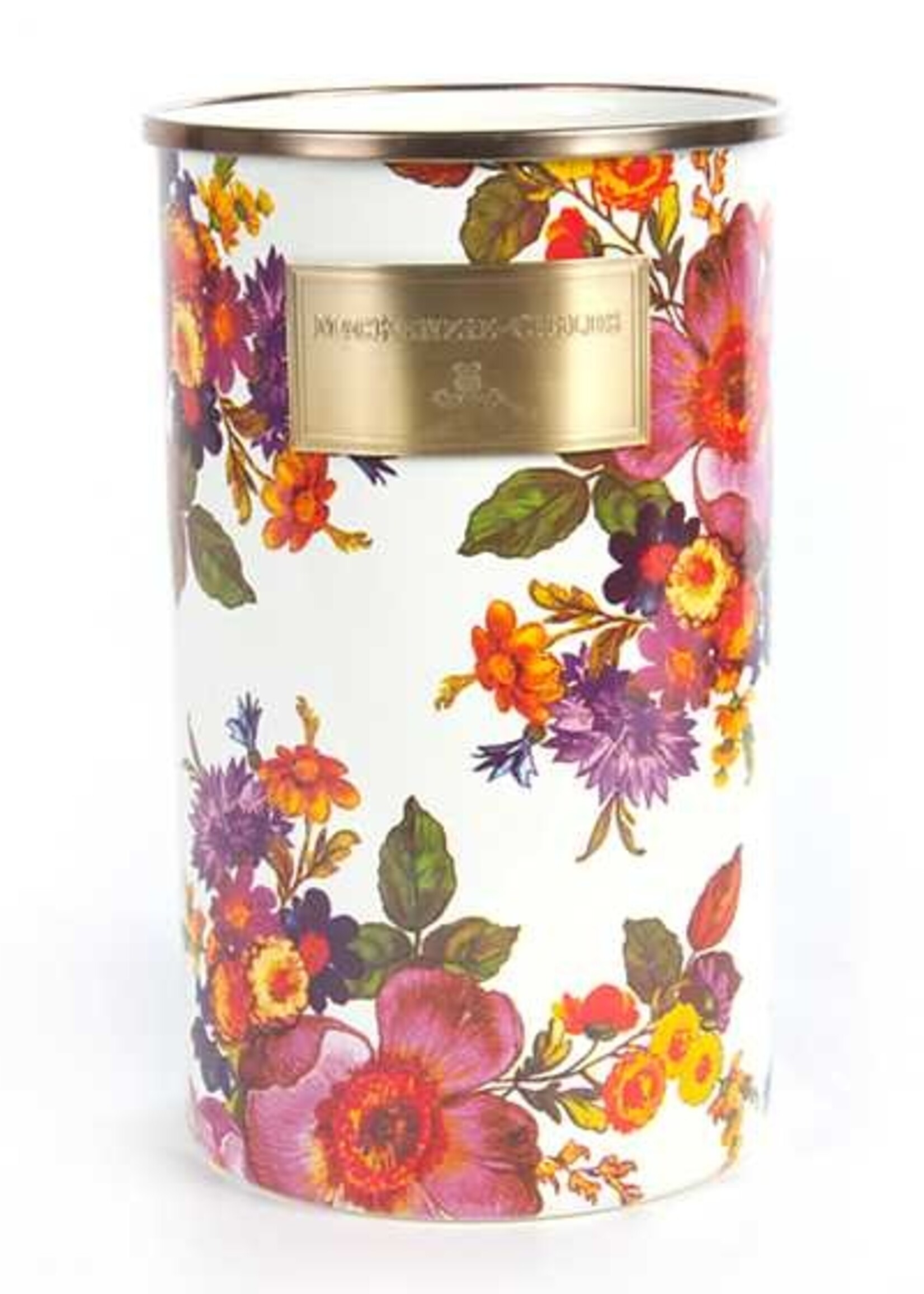 Mackenzie-Childs White Flower Market Utensil Holder
