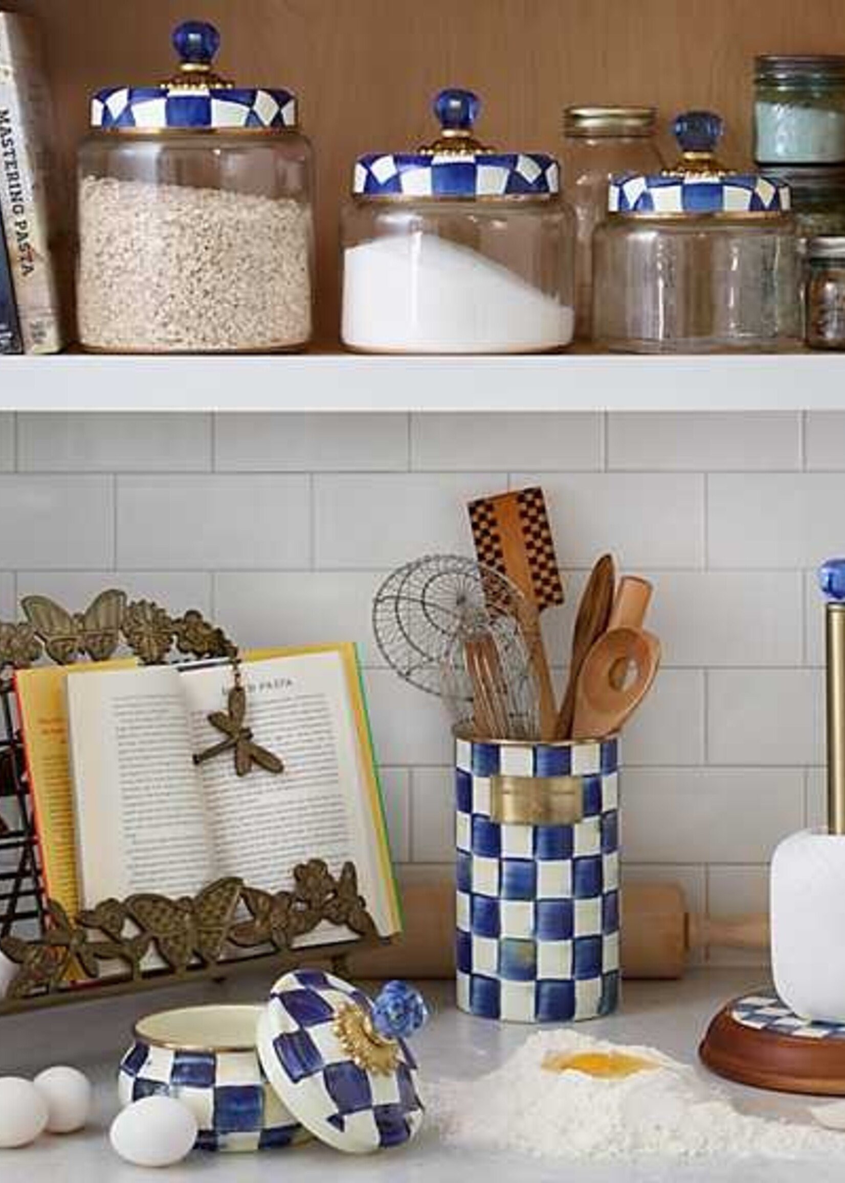 Mackenzie-Childs Royal Check Utensil Holder
