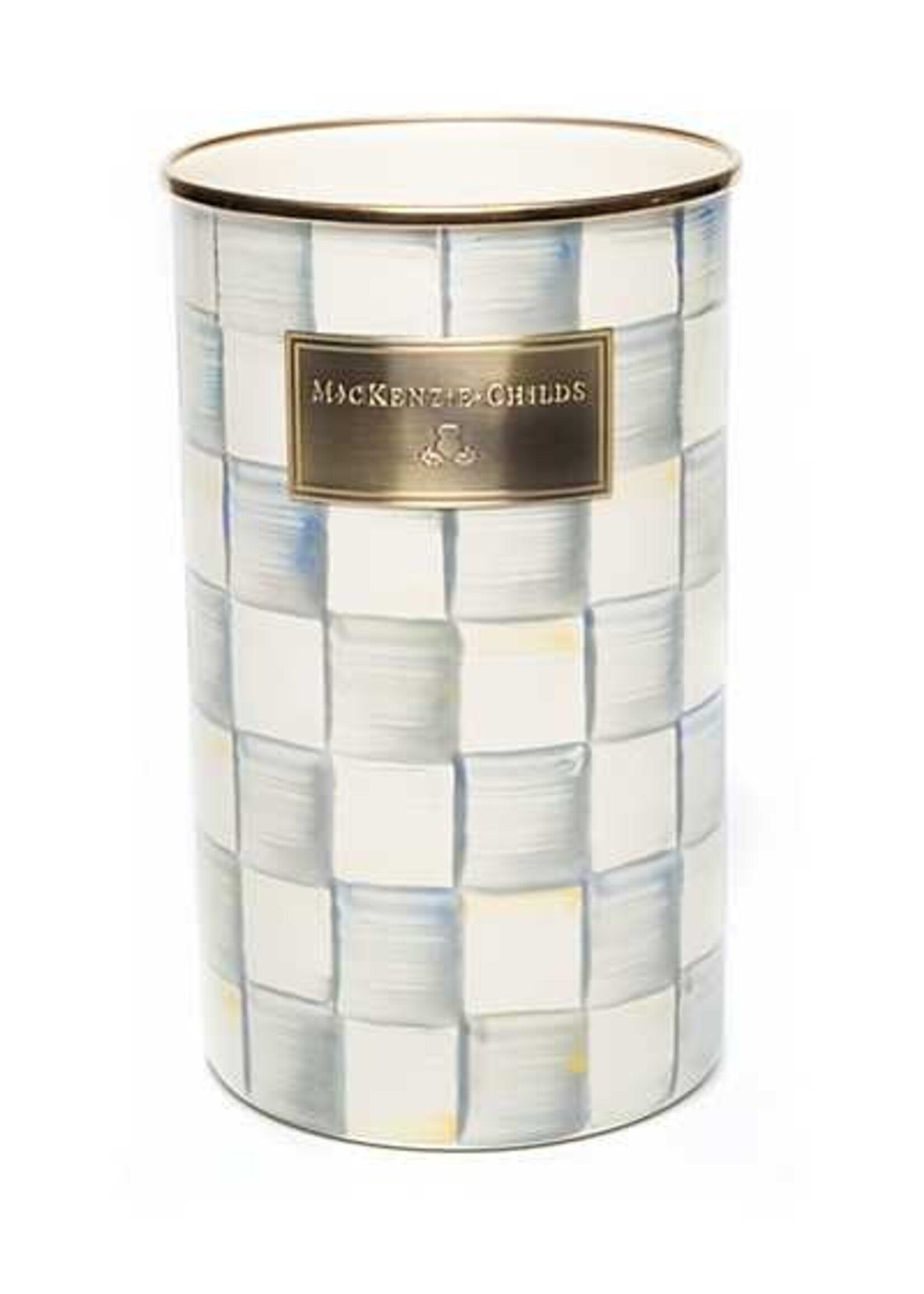 Mackenzie-Childs Sterling Check Utensil Holder