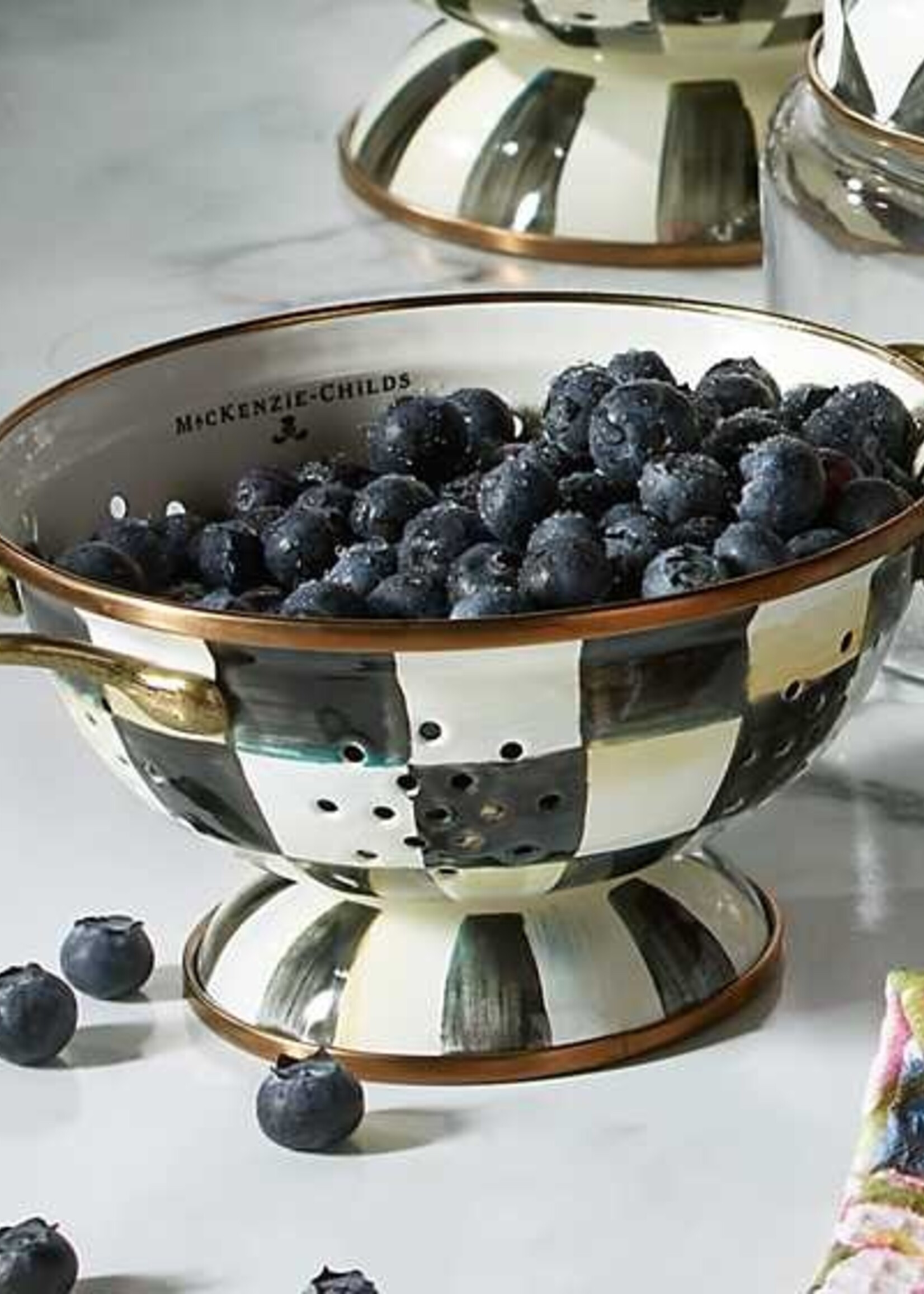 Mackenzie-Childs Courtly Check Small Colander