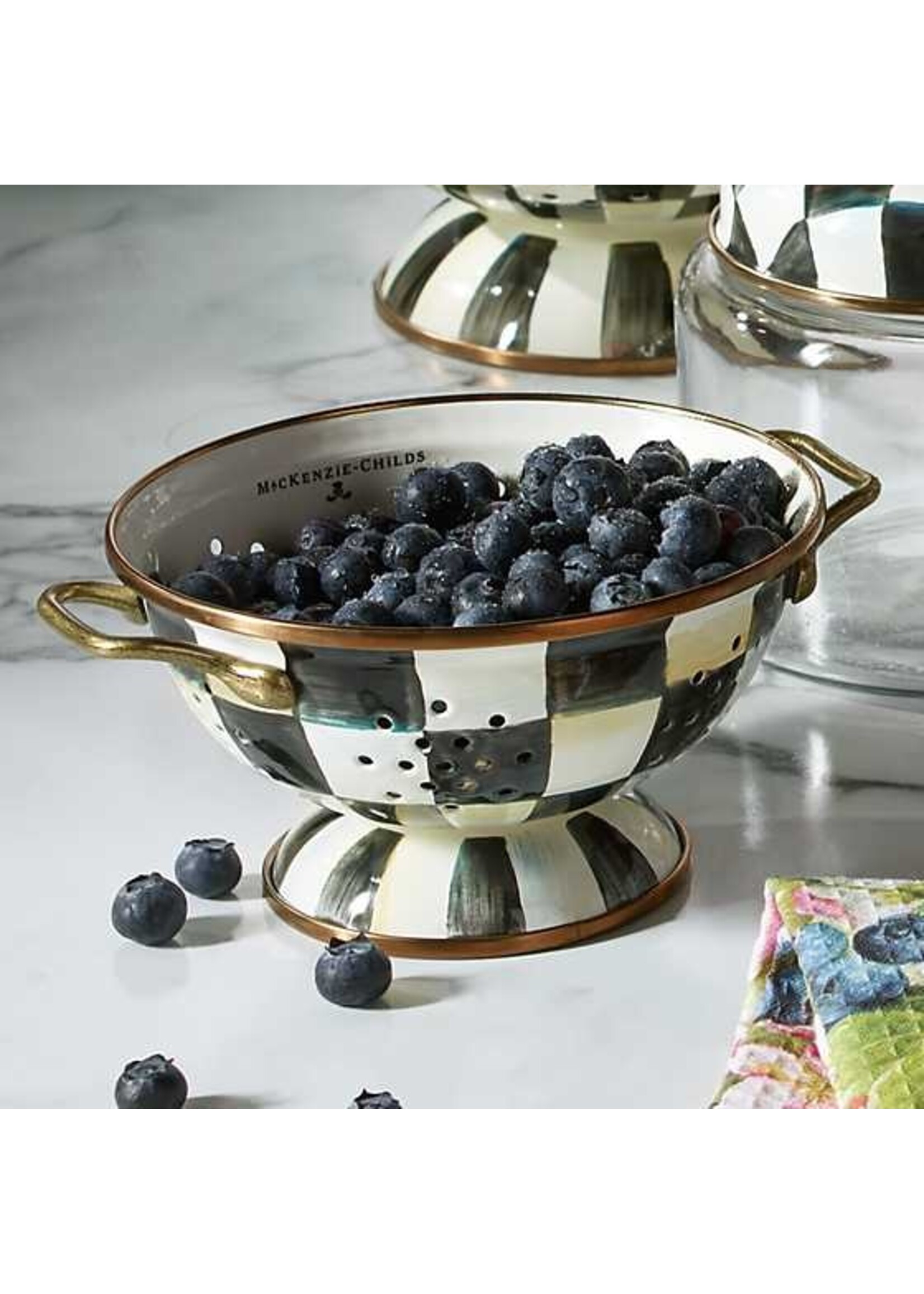 Mackenzie-Childs Courtly Check Small Colander