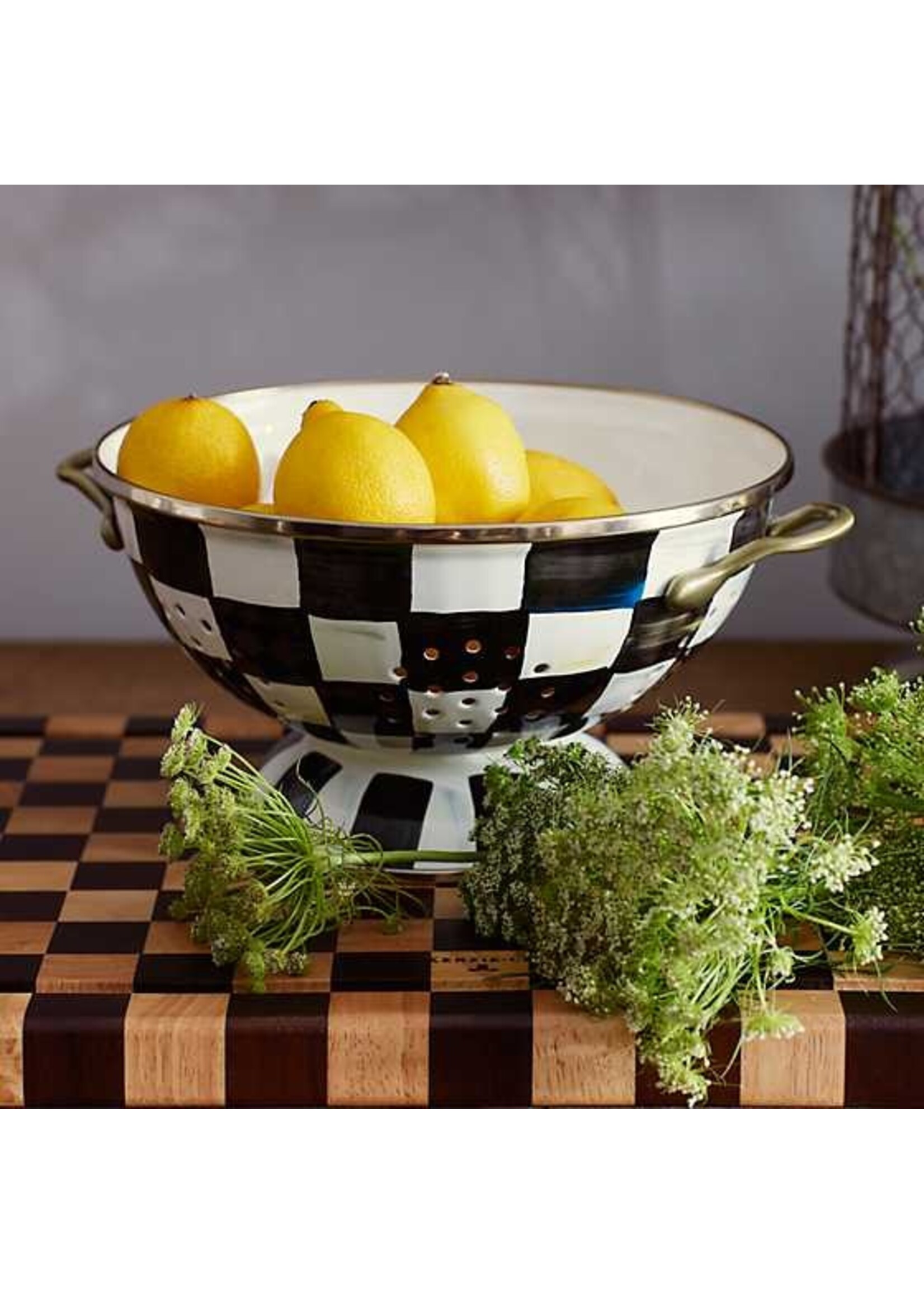 Mackenzie-Childs Courtly Check Large Colander